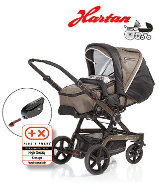 väterzeit Produkttest - Xperia Kombi-Kinderwagen mit Sicherheits-Bremssystem von Hartan väterzeit Produkttest - Xperia Kombi-Kinderwagen mit Sicherheits-Bremssystem von Hartan