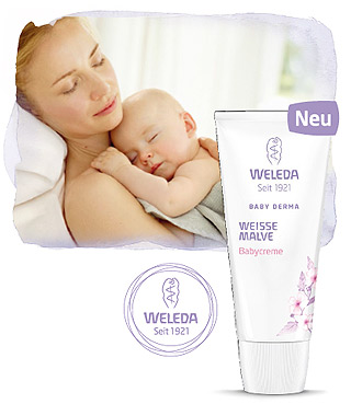 vterzeit Produkttest -  Weie Malve Babycreme von Weleda