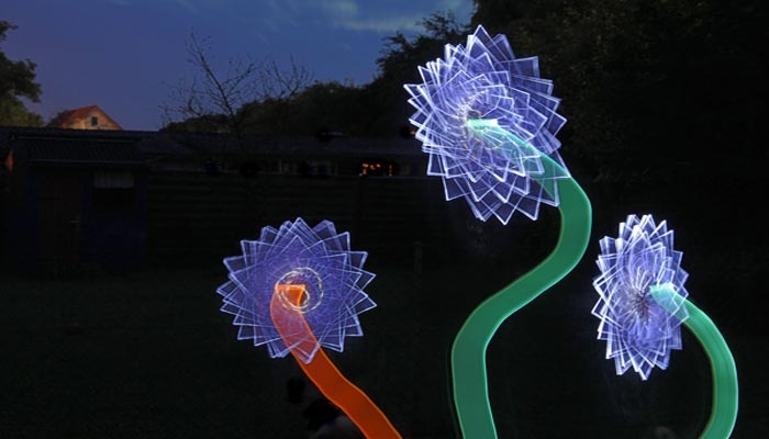 Lightpainting mit Plexiglas