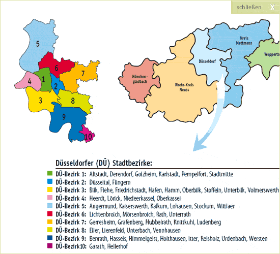 Karte Düsseldorf