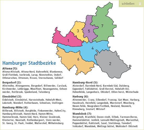 Karte Hamburg